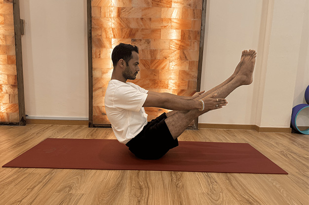 Core Yoga poses focusing on abdominal, back, and pelvic floor strength to improve posture and balance.